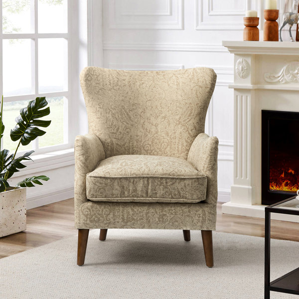 Furniture of america lysa grey wingback accent discount chair